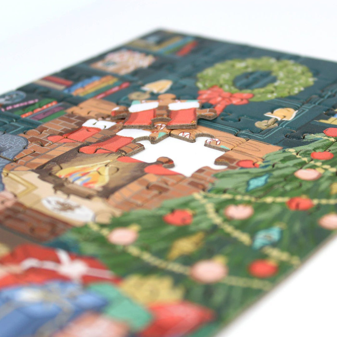 Carte puzzle - Au coin du feu