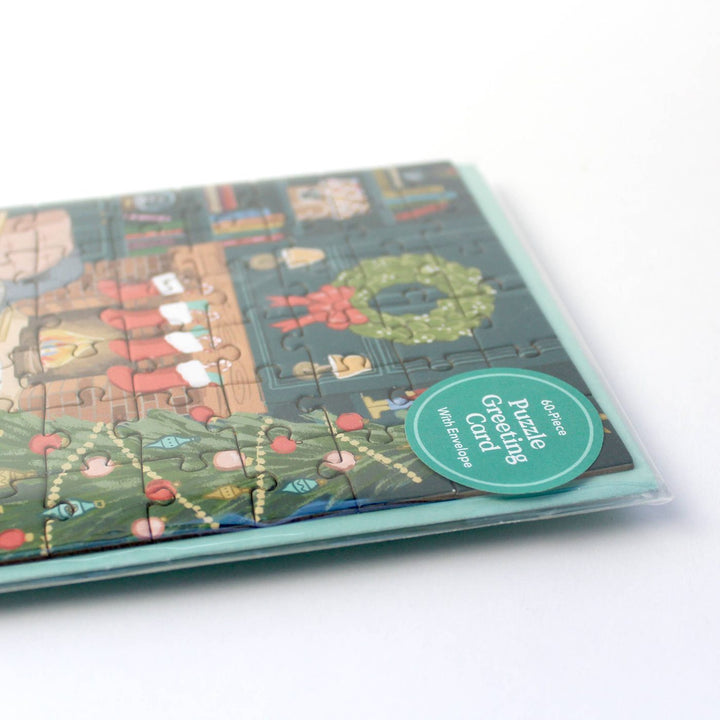Carte puzzle - Au coin du feu