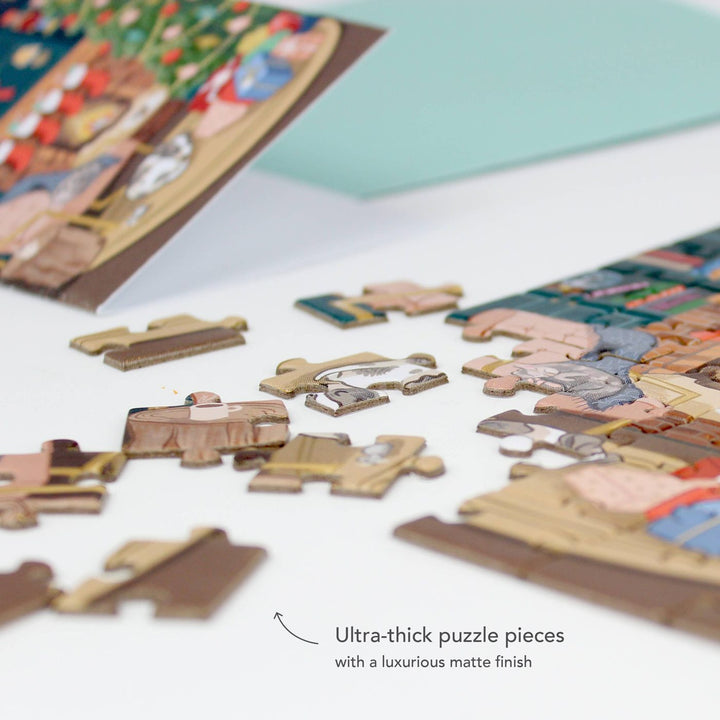 Carte puzzle - Au coin du feu