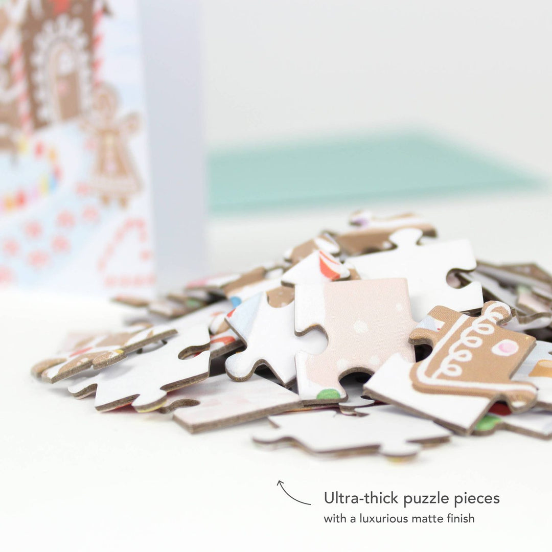 Carte puzzle - Maison en pain d'épice