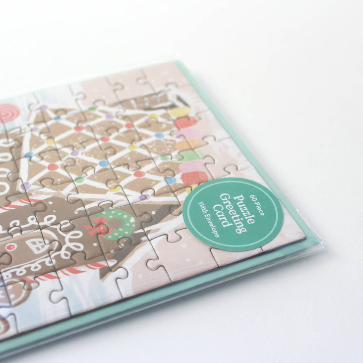 Carte puzzle - Maison en pain d'épice