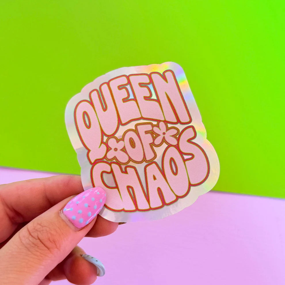 Sticker holographique Queen of chaos — Printed Weird (Copie)