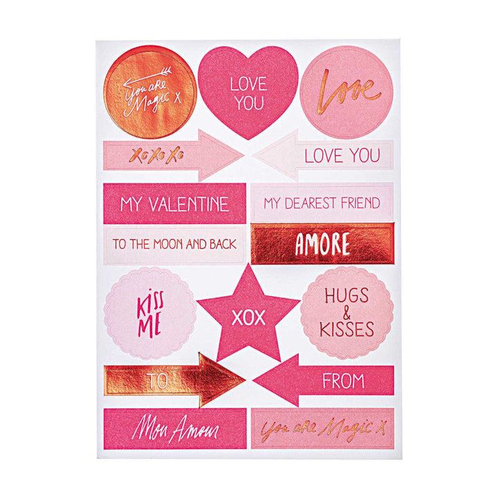 Carte DIY Amour Cœur Rouge contenu