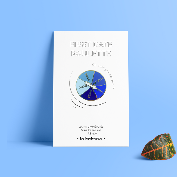 Pin's - Roulette - First date - Spécial St Valentin
