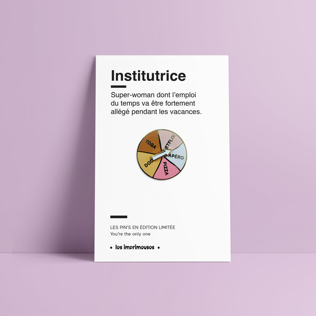 Pin’s Roulette - Maîtresse (fin d'année scolaire)
