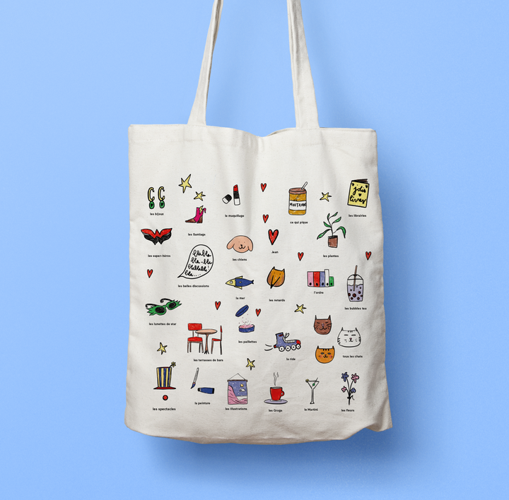 Sac à personnaliser - Ce que j'aime - Les pictos illustrées