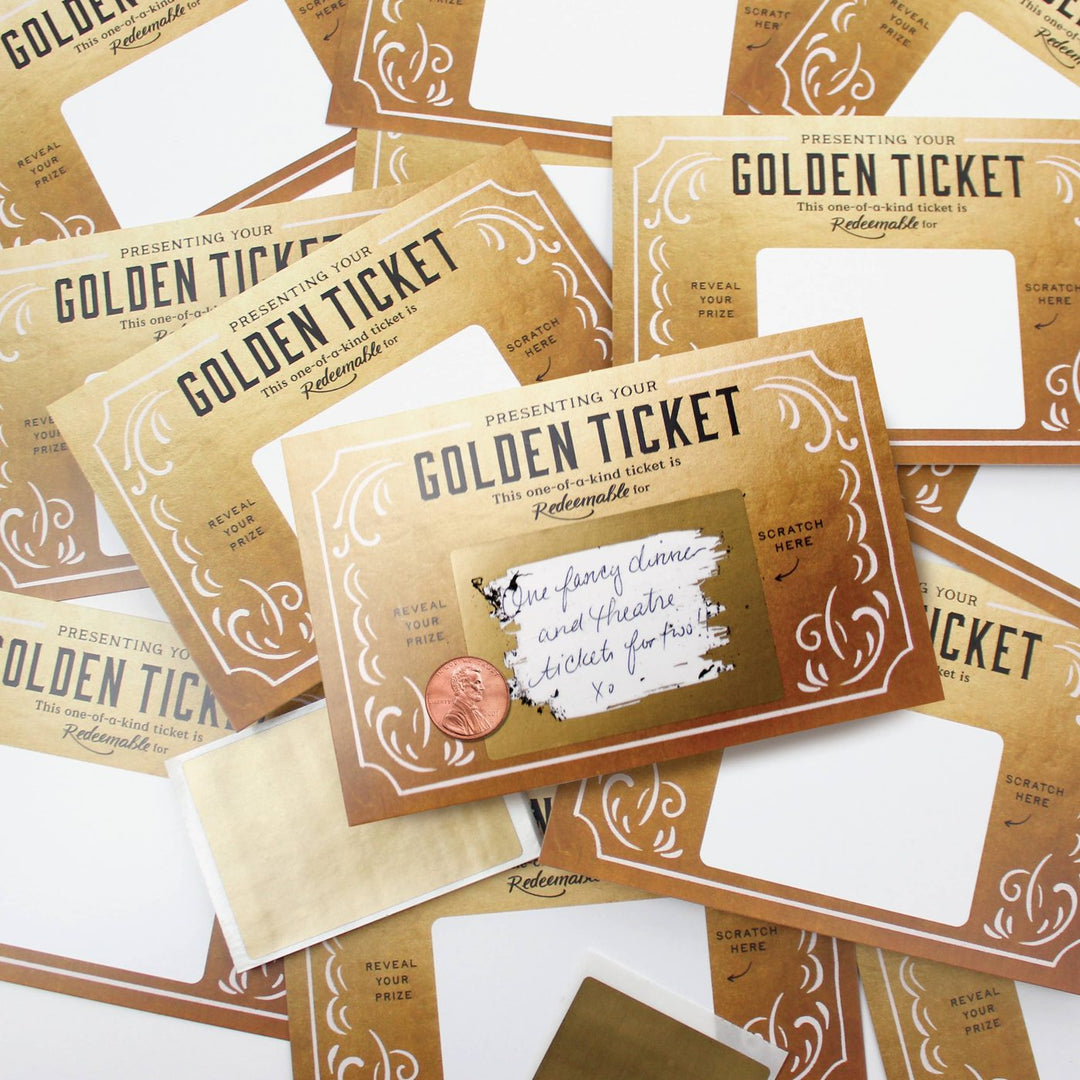 Coffret 12 Golden Tickets à gratter