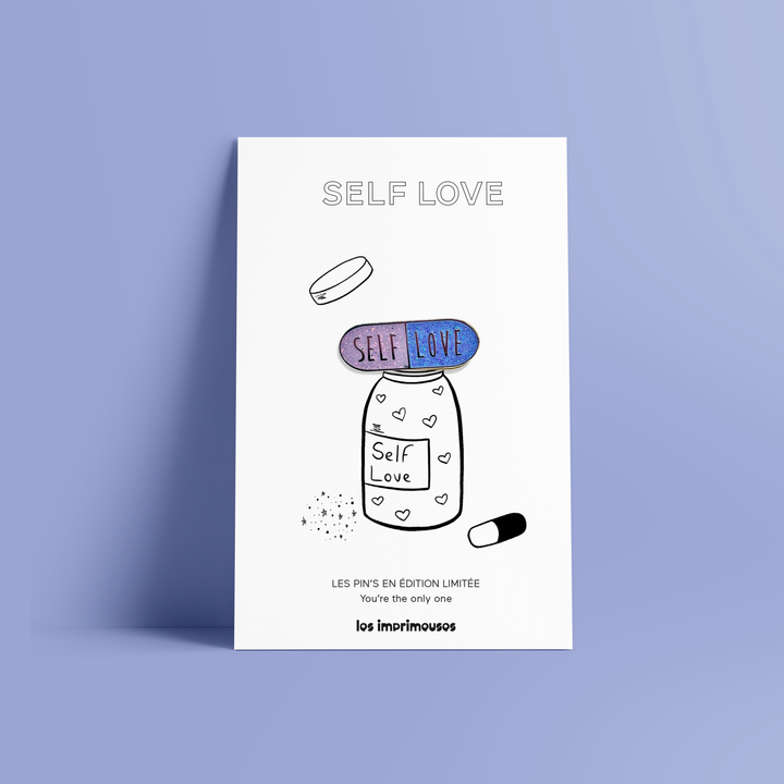 Pin's Self Love - Petite pilule du bonheur - Glitter !