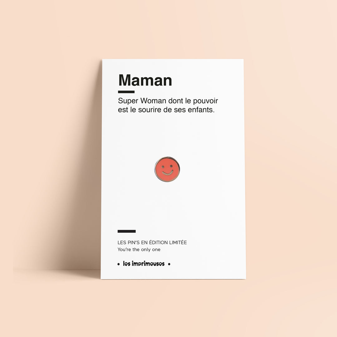 Pin's Smiley - Maman (Fête des Mères)