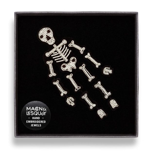 Broche Squelette argenté Macon et Lesquoy