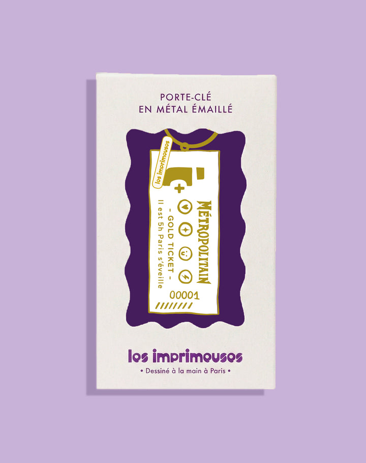 Porte-clé Ticket de métro - Gold Ticket