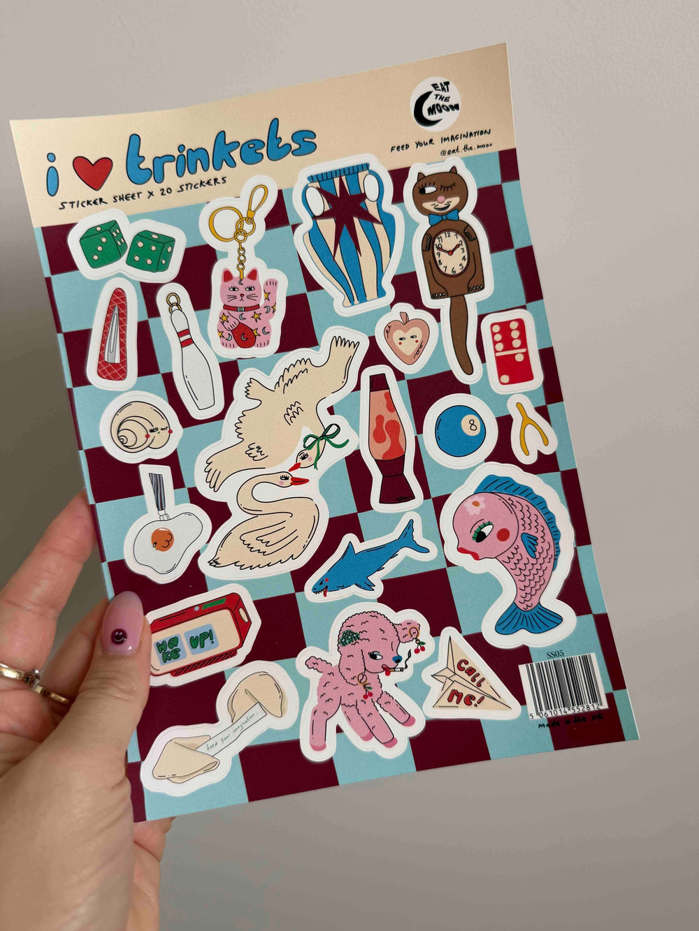Planche de stickers A5 I Heart Trinkets en situation