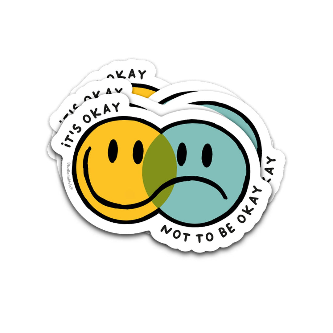 Sticker lavable It's okay not to be okay Studio Inktvis