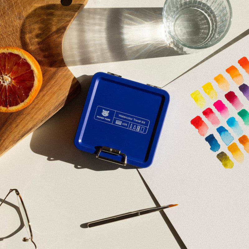Kit aquarelle de voyage Navy - contenu