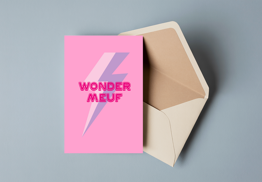 Carte postale - Wonder meuf - Les imprimeuses