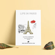 Pin's - Life in Paris - Tour Eiffel et Beret rouge