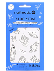 Planche de tatouages à colorier - Nailmatic