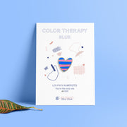 Pin's Color Therapy - Cœur rayé bleu -  On The Other Fish x Studio Like That