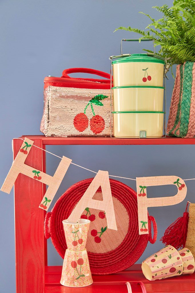 Lunch box à 3 étages cerises vintage - Rice