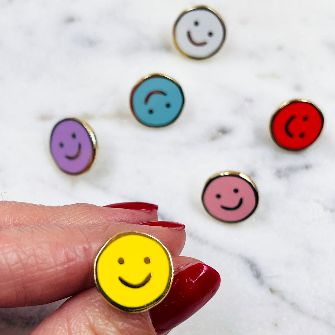 Pin's - Smile - Smiley x4 - Couleurs variables