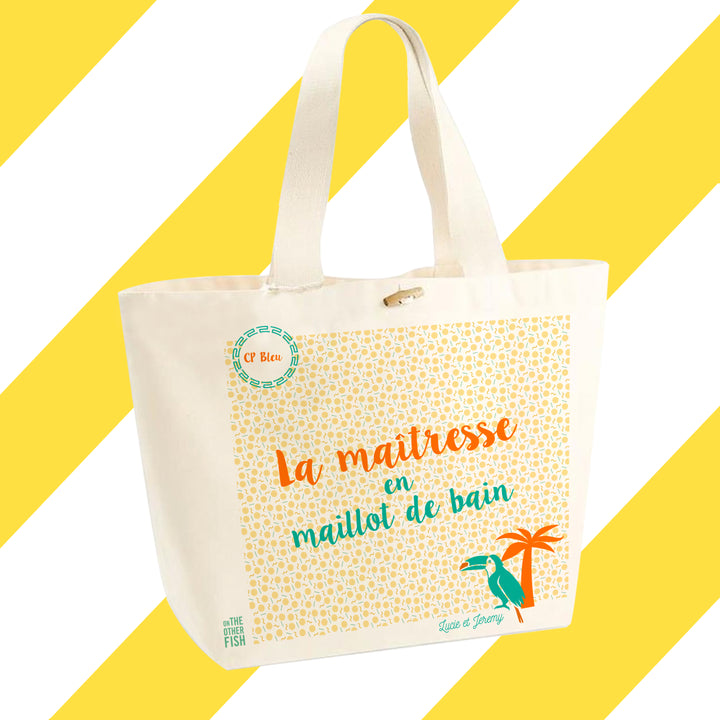 Sac Cabas à personnaliser - La maîtresse en maillot de bain