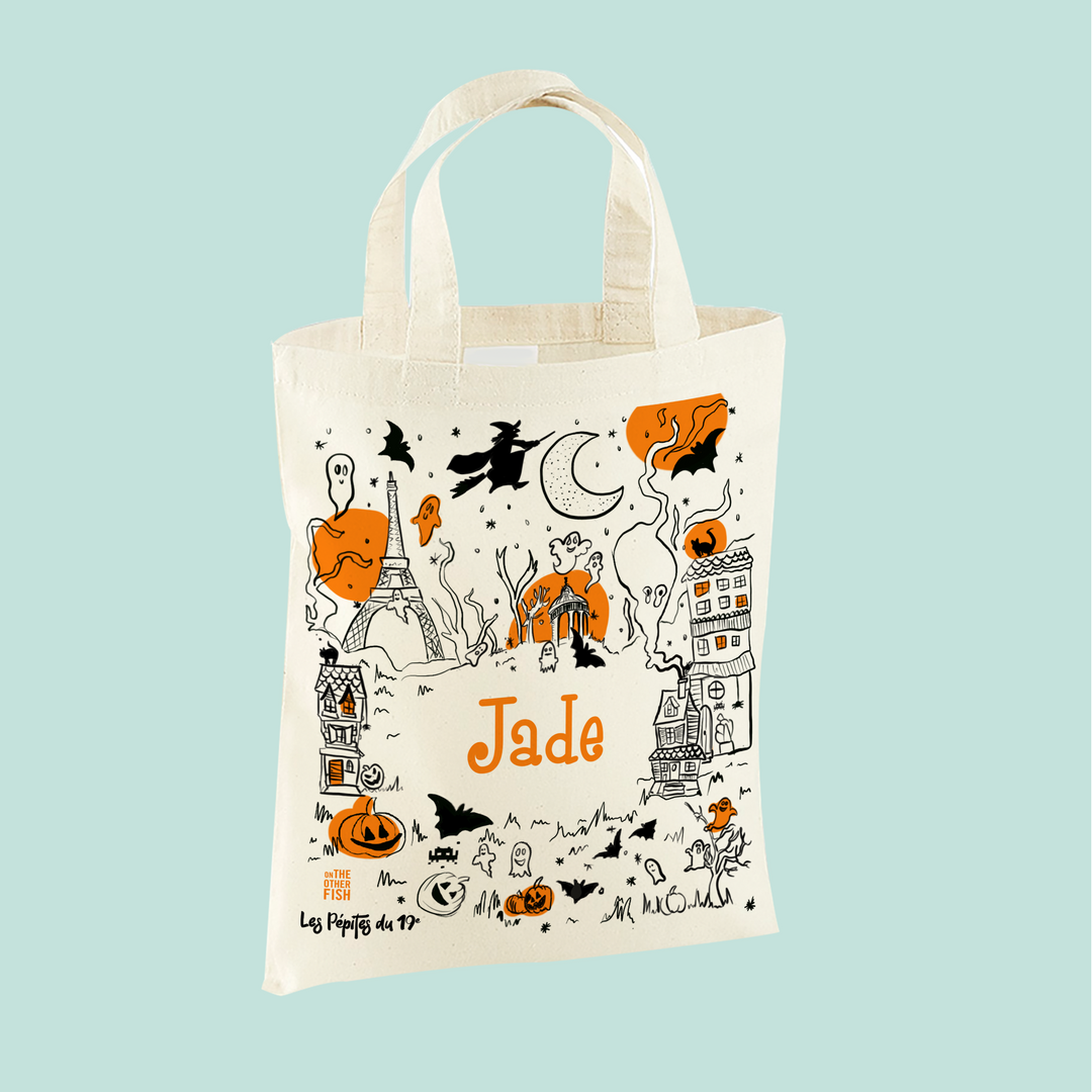 Mini Tote Bag à personnaliser - Halloween - Paris