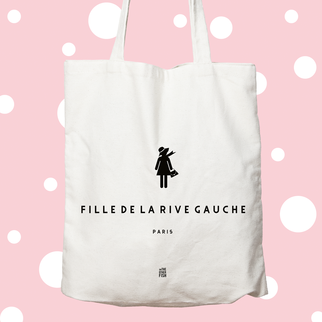 rive gauche, seine, paris, paname, fille, sac, tote bag